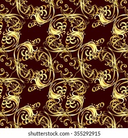 Abstract beautiful background, royal, damask ornament, vintage, rich seamless pattern, luxury, artistic vector wallpaper, floral, oldest style fashioned arabesque fabric for decoration and design