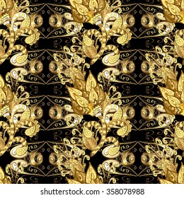 Abstract beautiful background, royal, damask ornament, vintage, rich seamless pattern, luxury, artistic vector wallpaper, floral, oldest style fashioned arabesque fabric for decoration and design
