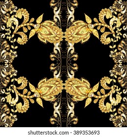 Abstract beautiful background, royal, damask ornament, vintage, rich seamless pattern, luxury, artistic vector wallpaper, floral, oldest style fashioned arabesque fabric for decoration and design