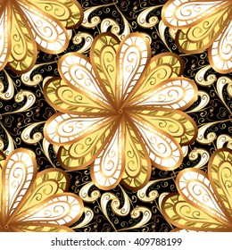 Abstract beautiful background, royal, damask ornament, vintage, rich seamless pattern, luxury, artistic vector wallpaper, floral, oldest style fashioned arabesque fabric for decoration and design