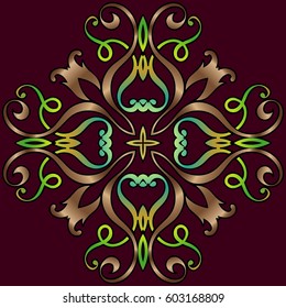 Abstract beautiful background, royal, damask ornament, vintage, pattern, luxury, artistic vector wallpaper