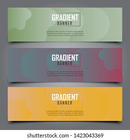 Abstract beautiful banner color gradient background 