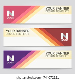 Abstract beautiful banner template background, Vector illustration ,Design for business presentation ,Header web and cards template