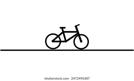 Abstract beautiful Bicycle icon, simple bike line, bike icon, cycle logo design on white background. 
