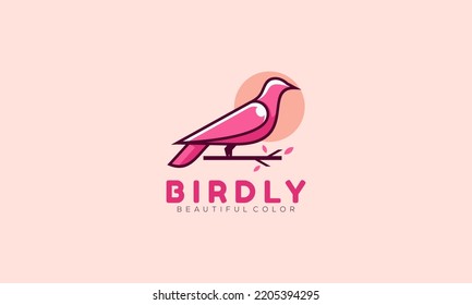 Abstract Beautiful Bird Logo vector