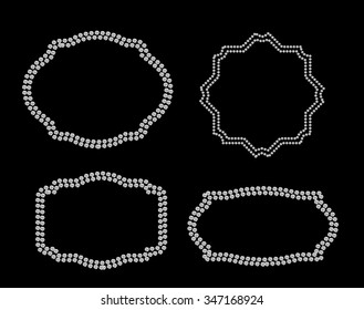 Abstract Beautiful Black Frame Diamond Background Vector Illustration EPS10