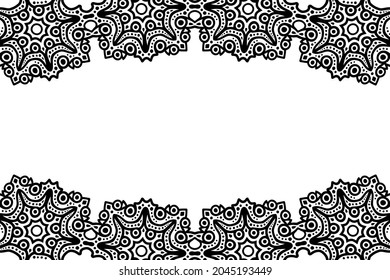 Abstract beautiful black tribal vector background with white copy space