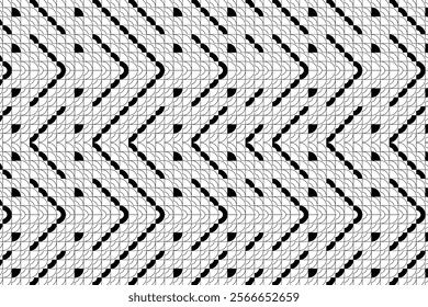Abstract Beautiful Black And White Pattern Design 