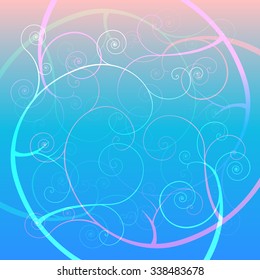Abstract beautiful blue floral background. Vector eps 10.