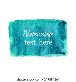 Abstract beautiful blue watercolor background for your design, vector template for your text