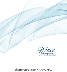 Abstract beautiful blue wave background design