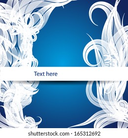 abstract beautiful border with white waves
