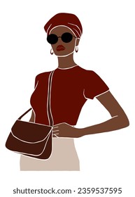 Abstract beautiful boss lady illustration. Vector illustration.