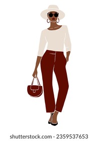 Abstract beautiful boss lady illustration. Vector illustration.