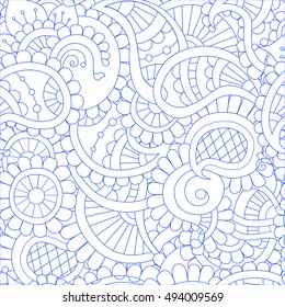 abstract beautiful buta seamless pattern, indian paisley motifs, vector illustration