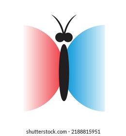 Abstract beautiful butterfly design and symbol art