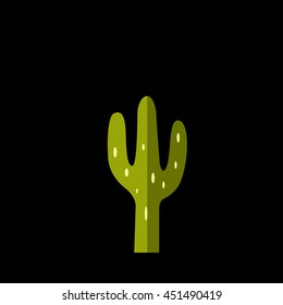 abstract beautiful cactus on black background.
