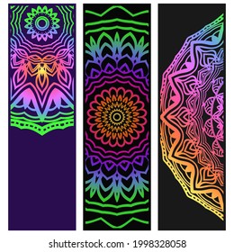 Abstract Beautiful Card with Mandala . vector illustration