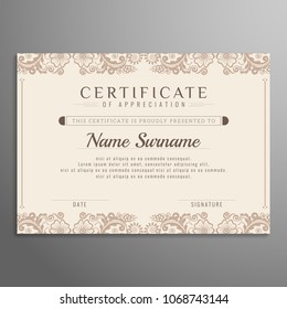Abstract beautiful certificate design background