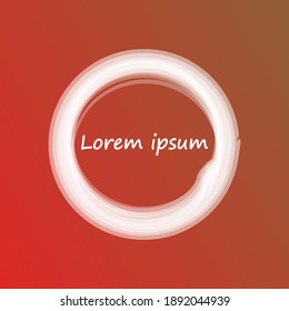 Abstract beautiful circle isolate on gradient background.  Luxurious vector circle.