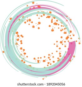 Resumen hermoso círculo aislado en blanco.  Círculo vectorial de lujo.