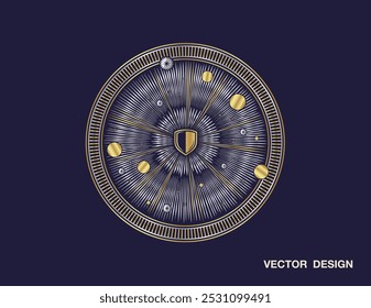 abstrato lindo círculo padrão decoração design arte conceito elemento cogumelo enzima linha antioxidação antibiótico micróbio 
fermentação de vetor de levedura madura