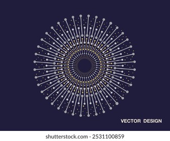 abstrato lindo círculo padrão decoração design arte conceito elemento cogumelo enzima linha antioxidação antibiótico micróbio 
fermentação de vetor de levedura madura