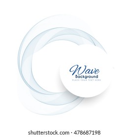 Abstract beautiful circular blue wave background design