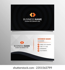 Abstract Beautiful Circular Dotted Black Business Card Template, can be used for business designs, presentation designs or any suitable designs.
