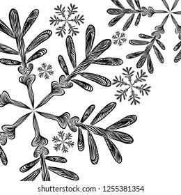 Abstract beautiful creative snowflakes from lines. Vector