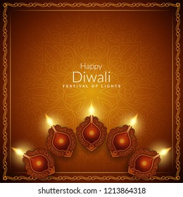 Abstract beautiful decorative Happy Diwali background