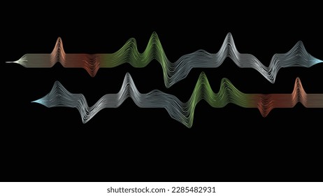 Abstract Beautiful design vector illustration colorful wave line on black color eps background.