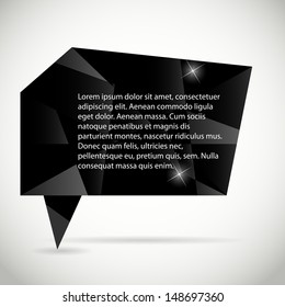Abstract beautiful diamond speech bubble illustration