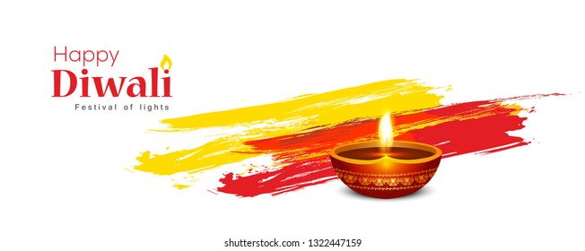 Abstract Beautiful Diwali Greetings Banner design Vector Illustration vector