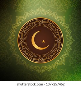 Abstract beautiful Eid Mubarak religious background vector