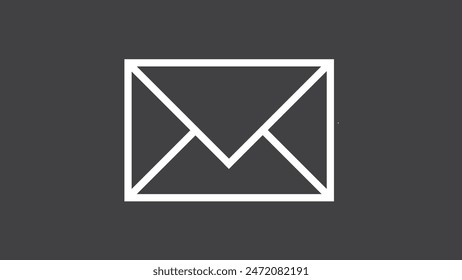 Abstrakte wunderschöne E-Mail-Umschlag-Symbol-Vektorillustration.