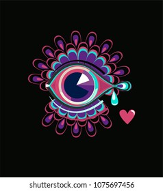 Abstract beautiful eye, Vector Illustration