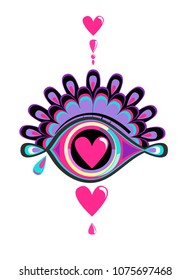 Abstract beautiful eye, Vector Illustration