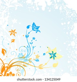 Abstract beautiful floral background with flowers.