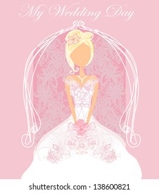 Abstract Beautiful floral bride card