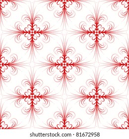 Abstract and beautiful floral pattern on white background
