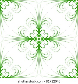 Abstract and beautiful floral pattern on white background