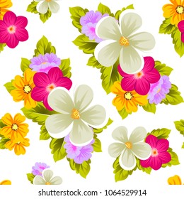 abstract beautiful floral seamless pattern. For your fashion design, fabric, prints. Postcards and invitations for birthday, Valentine's day, wedding, party. Vector illustration