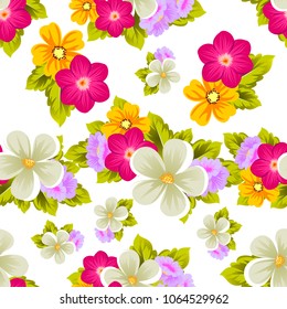 abstract beautiful floral seamless pattern. For your fashion design, fabric, prints. Postcards and invitations for birthday, Valentine's day, wedding, party. Vector illustration