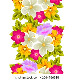 abstract beautiful floral seamless pattern. For your fashion design, fabric, prints. Postcards and invitations for birthday, Valentine's day, wedding, party. Vector illustration