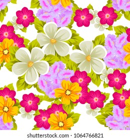 abstract beautiful floral seamless pattern. For your fashion design, fabric, prints. Postcards and invitations for birthday, Valentine's day, wedding, party. Vector illustration
