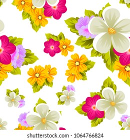 abstract beautiful floral seamless pattern. For your fashion design, fabric, prints. Postcards and invitations for birthday, Valentine's day, wedding, party. Vector illustration