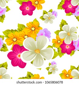 abstract beautiful floral seamless pattern. For your fashion design, fabric, prints. Postcards and invitations for birthday, Valentine's day, wedding, party. Vector illustration