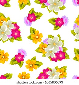 abstract beautiful floral seamless pattern. For your fashion design, fabric, prints. Postcards and invitations for birthday, Valentine's day, wedding, party. Vector illustration