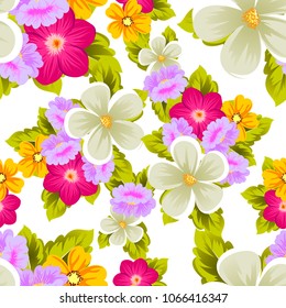 abstract beautiful floral seamless pattern. For your fashion design, fabric, prints. Postcards and invitations for birthday, Valentine's day, wedding, party. Vector illustration